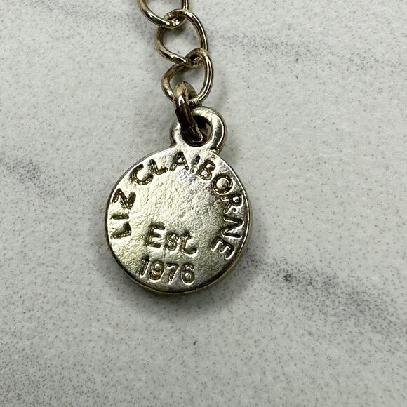 Liz Claiborne Chunky Plastic and Gold Tone Long Chain Link Necklace - Picture 3 of 9